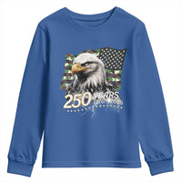 250 Years America Anniversary Youth Sweatshirt Patriotic Bald Eagle Military Tactical American Flag Camo