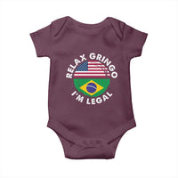 Relax Gringo I'm Legal Brazil Brazilian Immigrant Baby Onesie