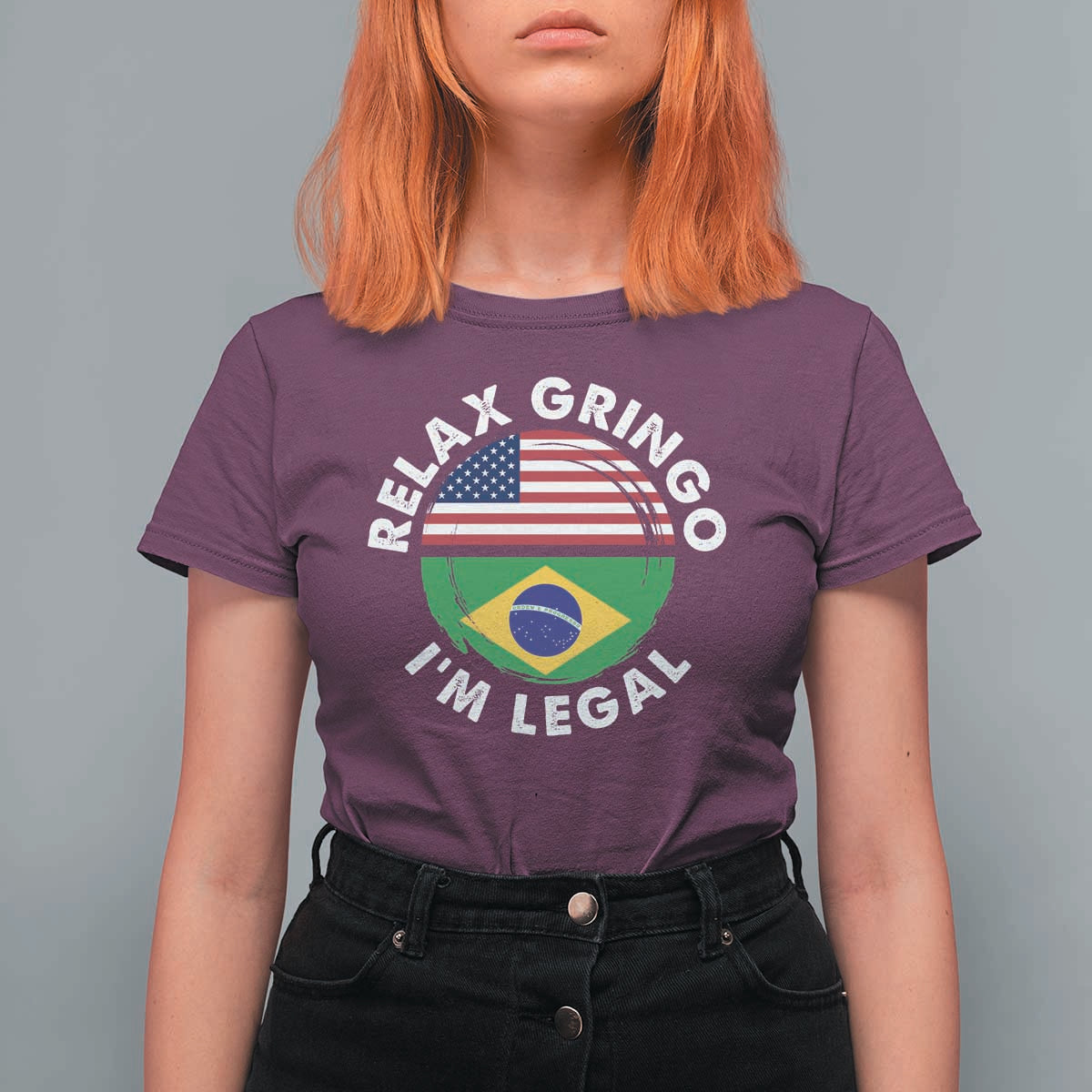 Relax Gringo I'm Legal Brazil Brazilian Immigrant T Shirt For Women