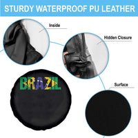 Brazil Brasil Flag Spare Tire Cover Vintage Distressed Brazil