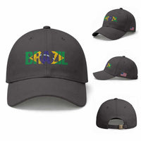 Brazil Brasil Flag Baseball Cap Vintage Distressed Brazil