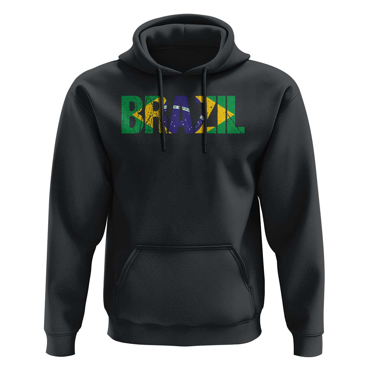 Brazil Brasil Flag Hoodie Vintage Distressed Brazil