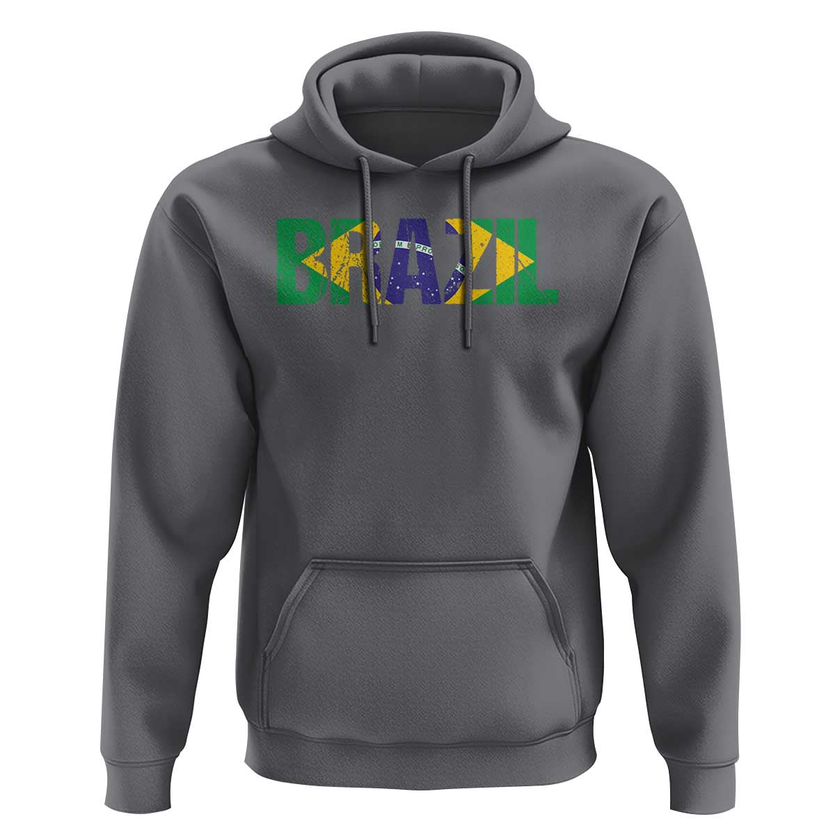 Brazil Brasil Flag Hoodie Vintage Distressed Brazil