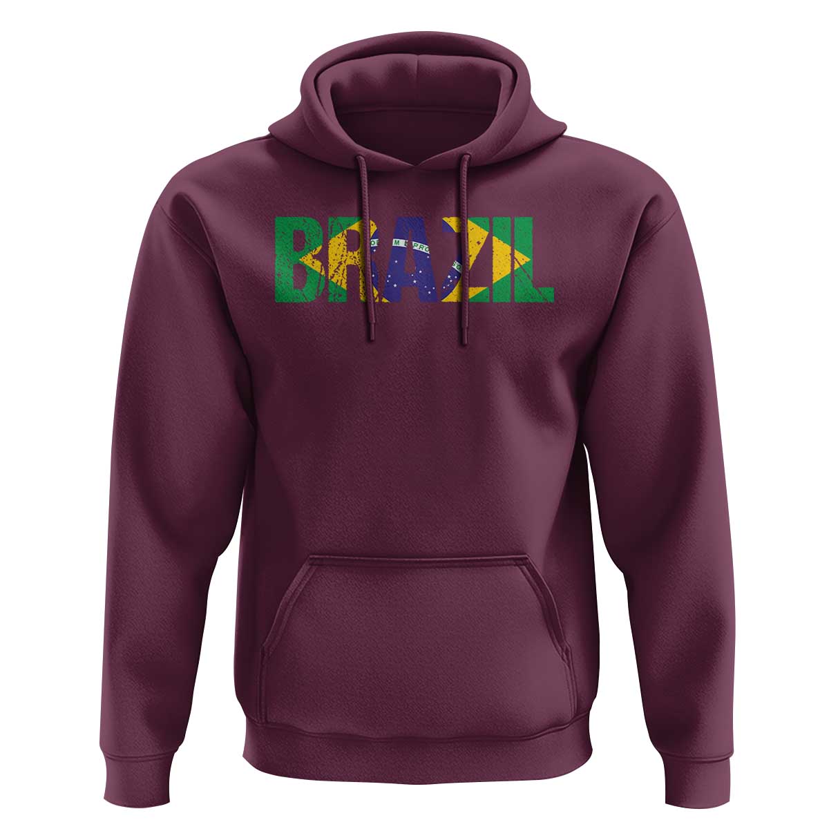 Brazil Brasil Flag Hoodie Vintage Distressed Brazil