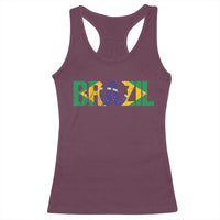 Brazil Brasil Flag Racerback Tank Top Vintage Distressed Brazil