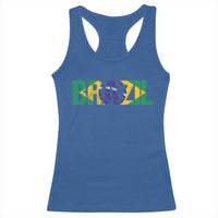 Brazil Brasil Flag Racerback Tank Top Vintage Distressed Brazil