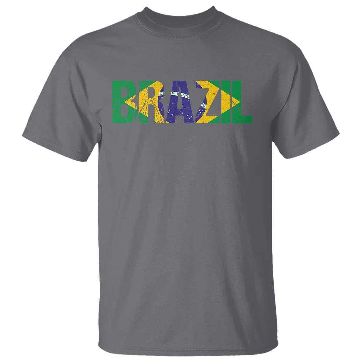 Brazil Brasil Flag T Shirt Vintage Distressed Brazil
