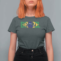 Brazil Brasil Flag T Shirt For Women Vintage Distressed Brazil