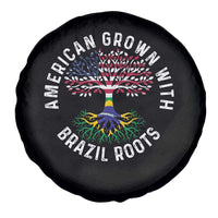 Brazilian Roots American Grown Tree Flag Spare Tire Cover