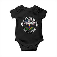 Brazilian Roots American Grown Tree Flag Baby Onesie