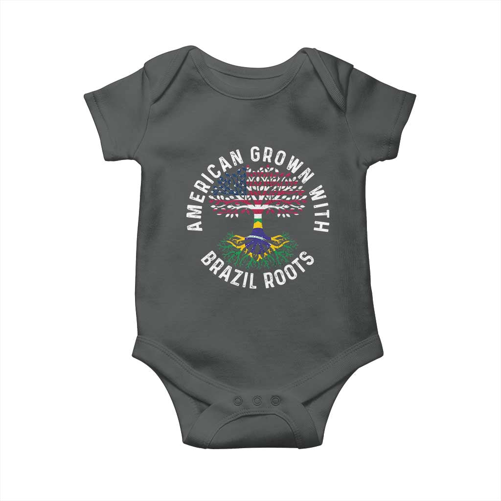 Brazilian Roots American Grown Tree Flag Baby Onesie