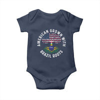 Brazilian Roots American Grown Tree Flag Baby Onesie