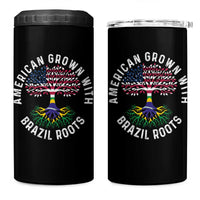 Brazilian Roots American Grown Tree Flag 4 in 1 Can Cooler Tumbler