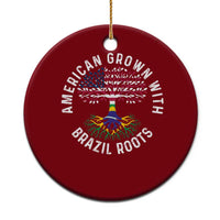 Brazilian Roots American Grown Tree Flag Ceramic Ornament