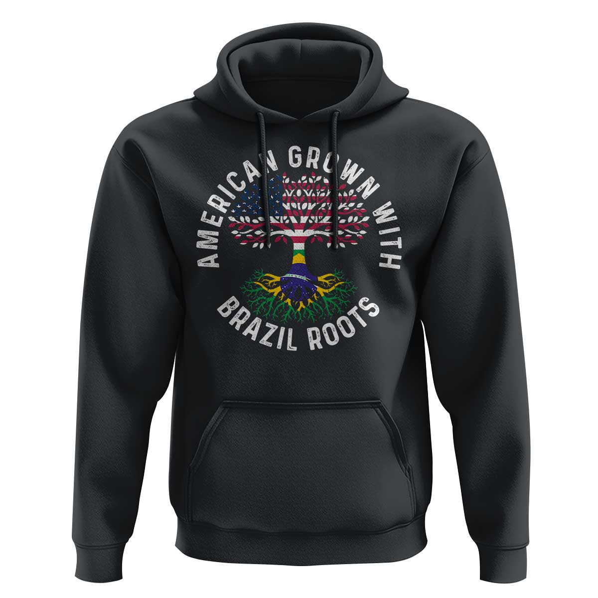 Brazilian Roots American Grown Tree Flag Hoodie