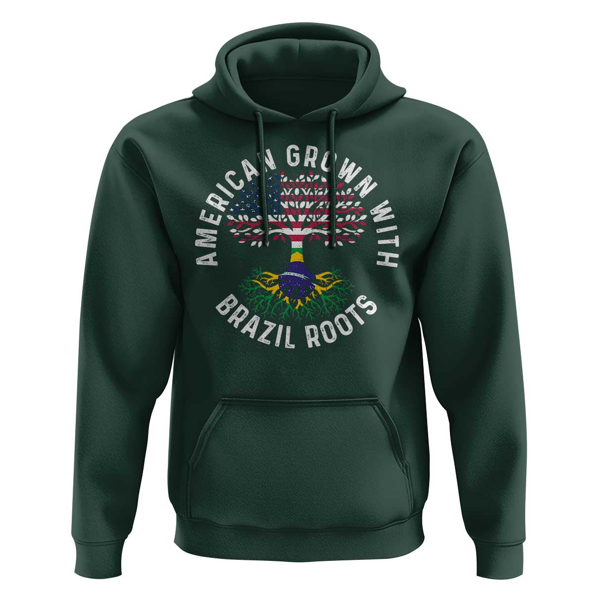 Brazilian Roots American Grown Tree Flag Hoodie