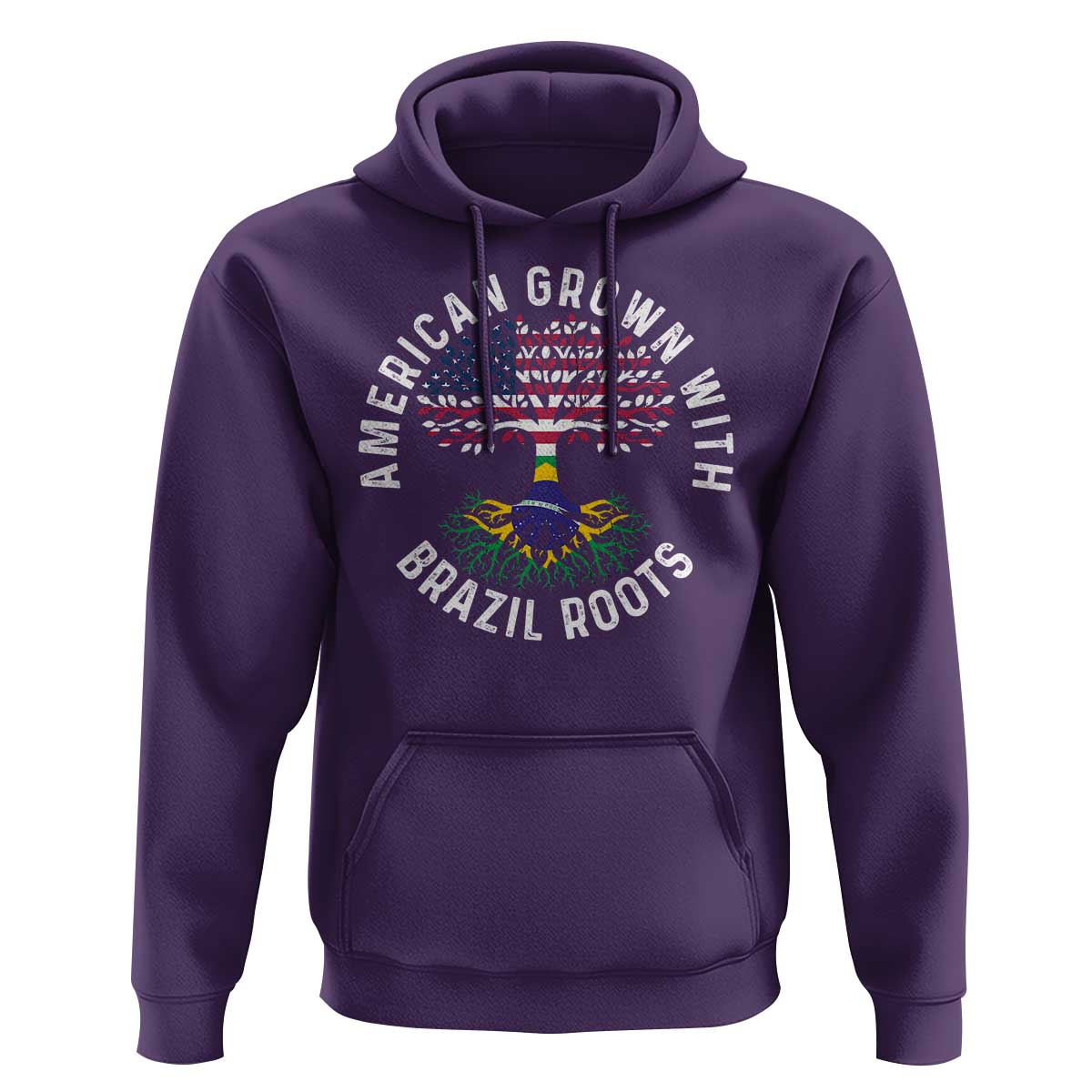 Brazilian Roots American Grown Tree Flag Hoodie