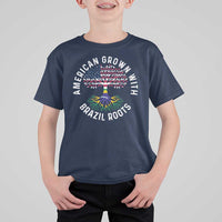 Brazilian Roots American Grown Tree Flag T Shirt For Kid