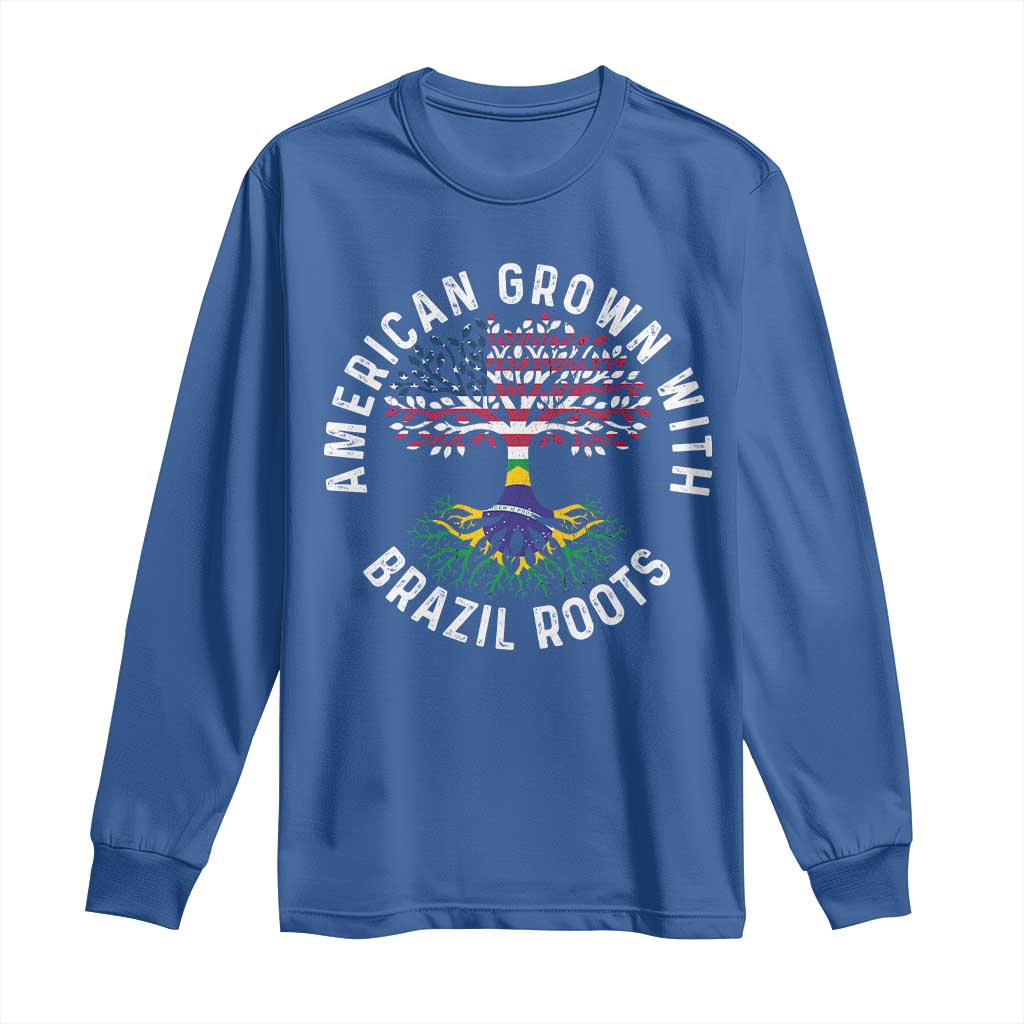 Brazilian Roots American Grown Tree Flag Long Sleeve Shirt