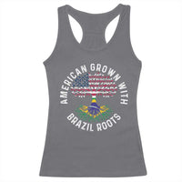 Brazilian Roots American Grown Tree Flag Racerback Tank Top