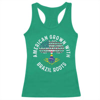 Brazilian Roots American Grown Tree Flag Racerback Tank Top