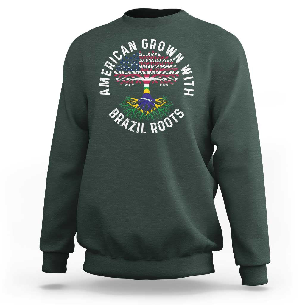 Brazilian Roots American Grown Tree Flag Sweatshirt