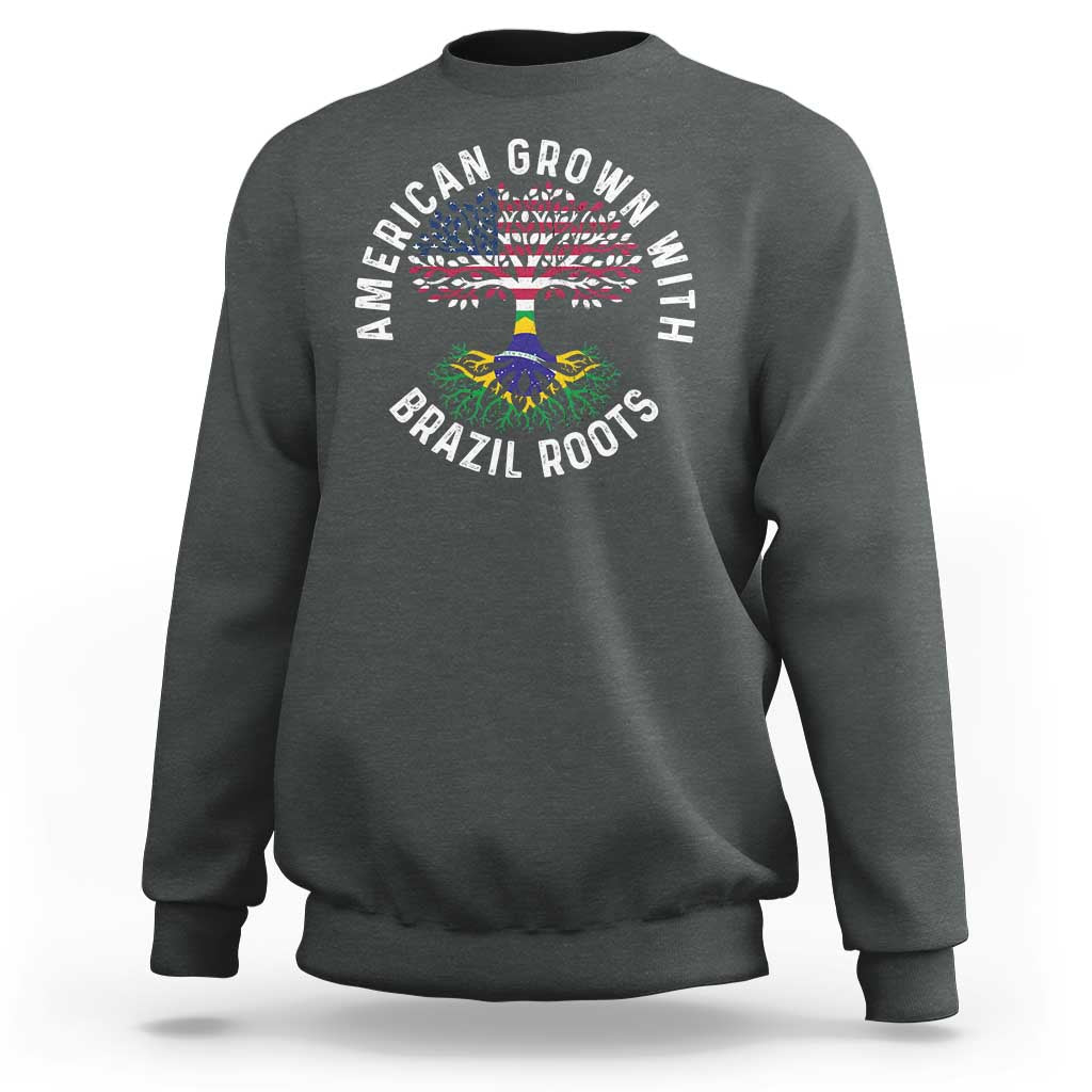 Brazilian Roots American Grown Tree Flag Sweatshirt