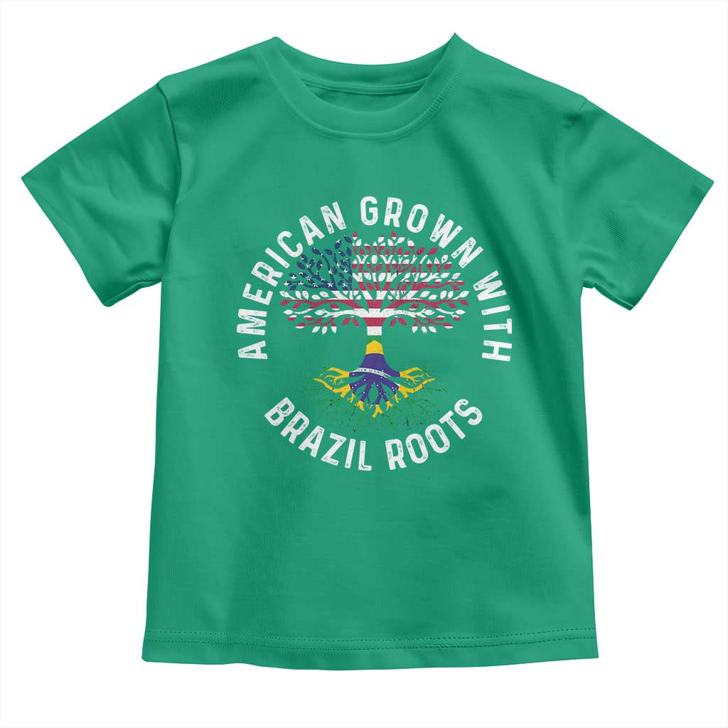 Brazilian Roots American Grown Tree Flag Toddler T Shirt