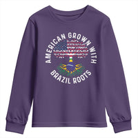 Brazilian Roots American Grown Tree Flag Youth Sweatshirt