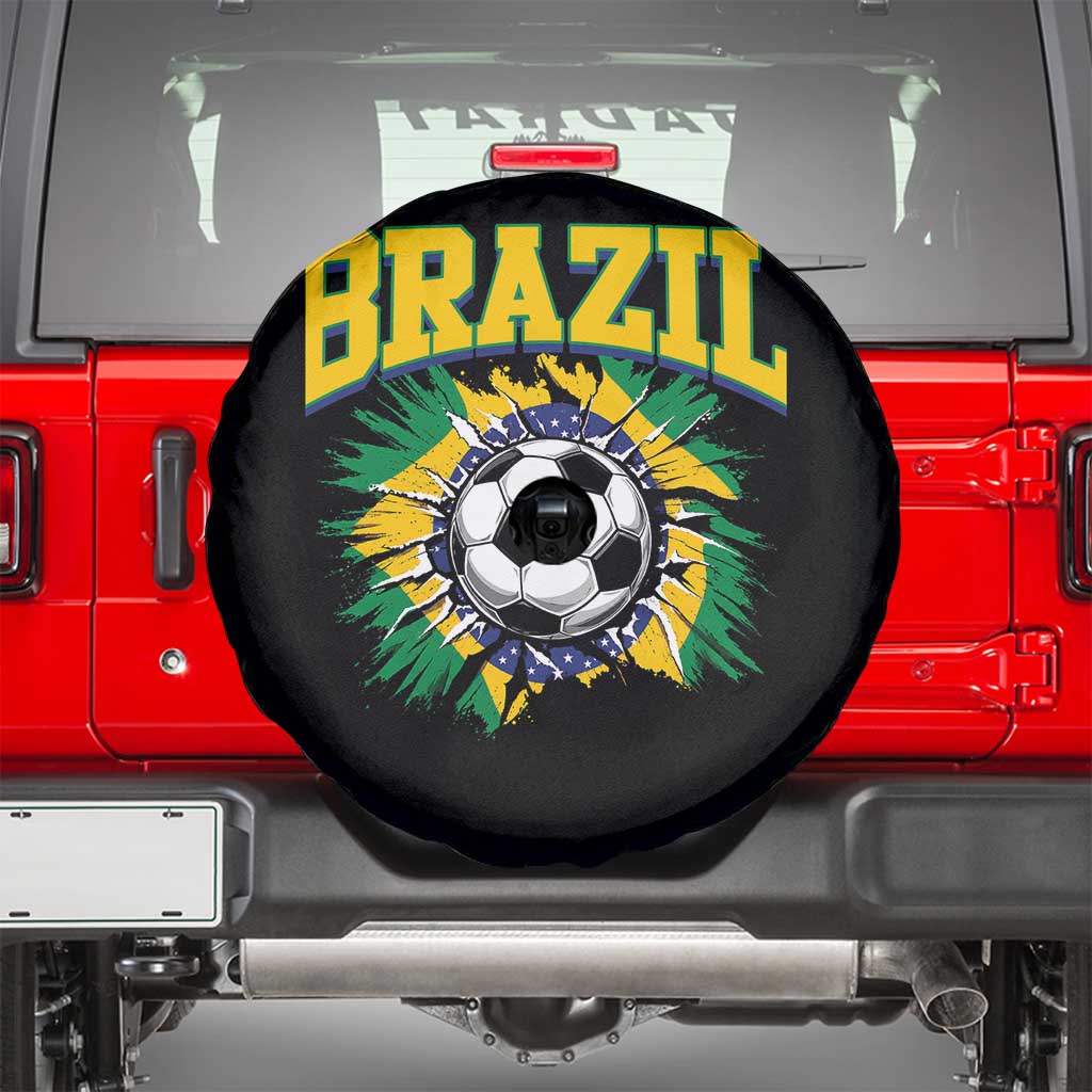 Brazil Soccer Fan Spare Tire Cover Brazilian Football Game Day Fan