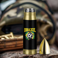 Brazil Soccer Fan Bullet Tumbler Brazilian Football Game Day Fan