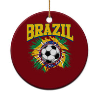 Brazil Soccer Fan Ceramic Ornament Brazilian Football Game Day Fan