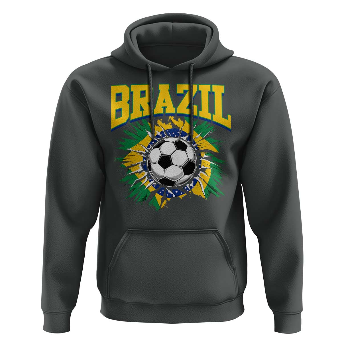 Brazil Soccer Fan Hoodie Brazilian Football Game Day Fan