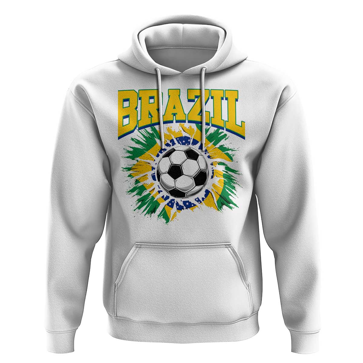 Brazil Soccer Fan Hoodie Brazilian Football Game Day Fan