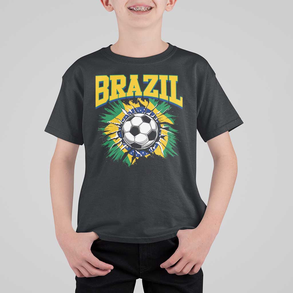 Brazil Soccer Fan T Shirt For Kid Brazilian Football Game Day Fan