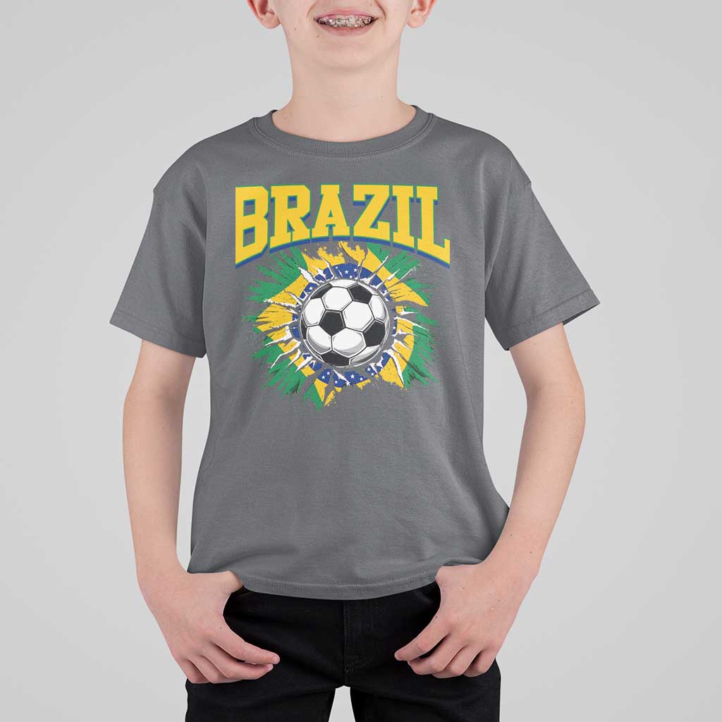 Brazil Soccer Fan T Shirt For Kid Brazilian Football Game Day Fan