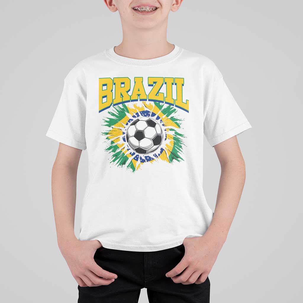 Brazil Soccer Fan T Shirt For Kid Brazilian Football Game Day Fan