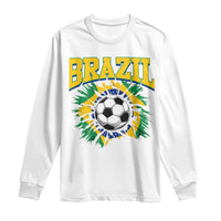 Brazil Soccer Fan Long Sleeve Shirt Brazilian Football Game Day Fan