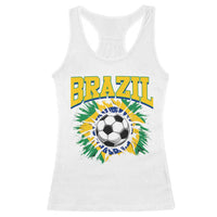 Brazil Soccer Fan Racerback Tank Top Brazilian Football Game Day Fan
