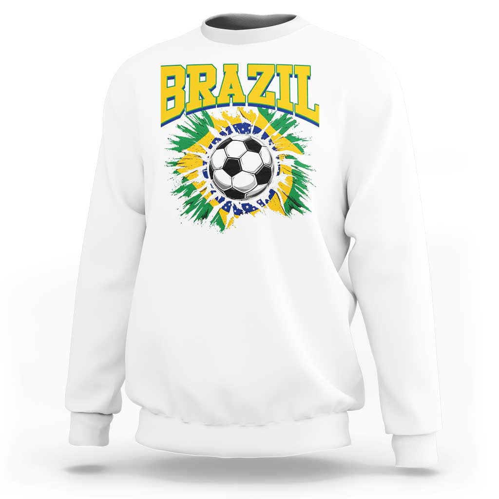 Brazil Soccer Fan Sweatshirt Brazilian Football Game Day Fan