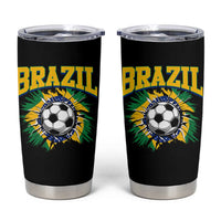 Brazil Soccer Fan Tumbler Cup Brazilian Football Game Day Fan