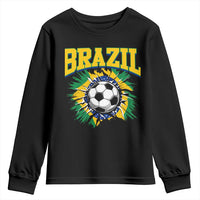 Brazil Soccer Fan Youth Sweatshirt Brazilian Football Game Day Fan