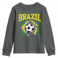 Brazil Soccer Fan Youth Sweatshirt Brazilian Football Game Day Fan