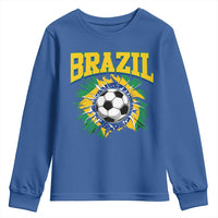 Brazil Soccer Fan Youth Sweatshirt Brazilian Football Game Day Fan