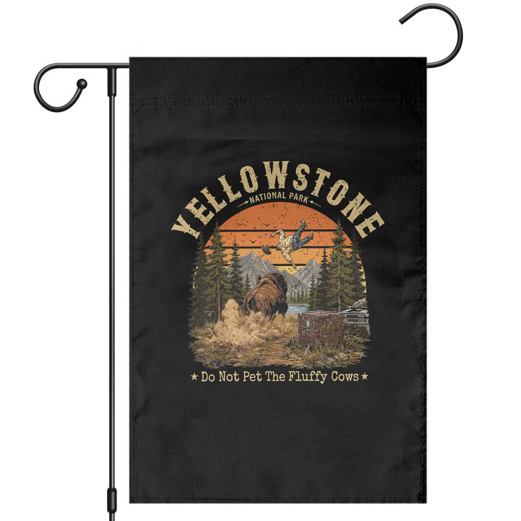 Yellowstone Do Not Pet The Fluffy Cows Garden Flag Funny Bison Meme Wildlife Lover Gift