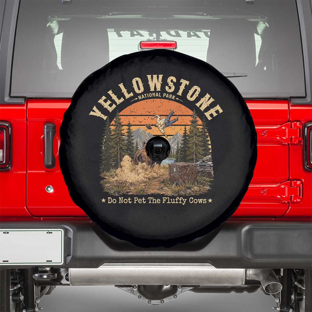 Yellowstone Do Not Pet The Fluffy Cows Spare Tire Cover Funny Bison Meme Wildlife Lover Gift