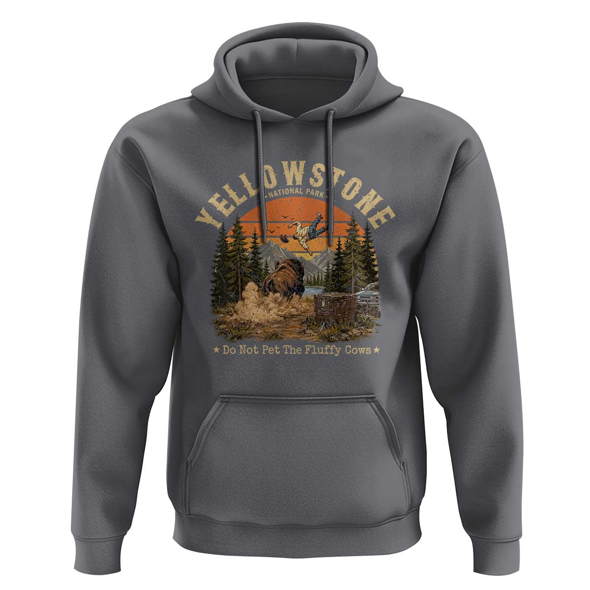 Yellowstone Do Not Pet The Fluffy Cows Hoodie Funny Bison Meme Wildlife Lover Gift