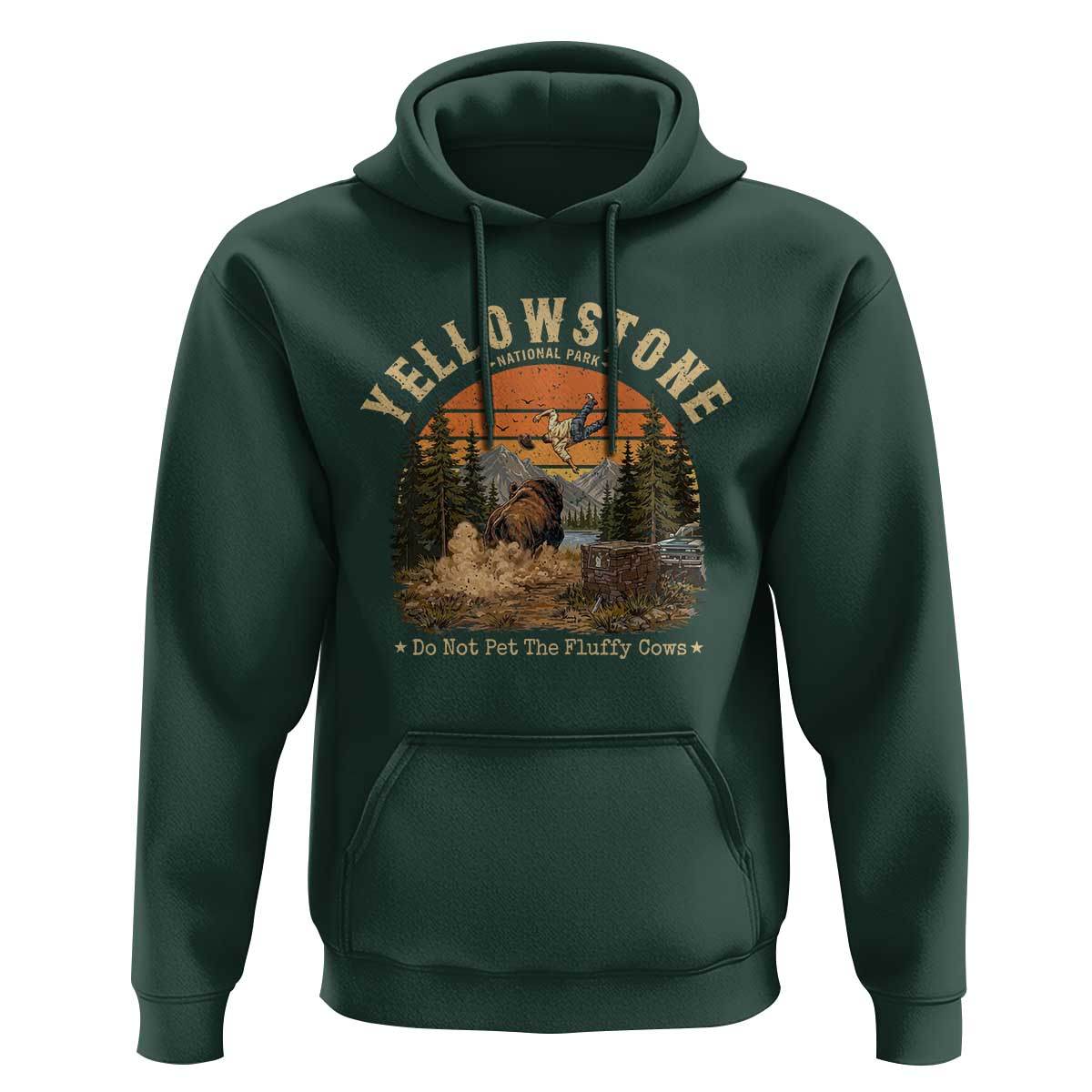 Yellowstone Do Not Pet The Fluffy Cows Hoodie Funny Bison Meme Wildlife Lover Gift