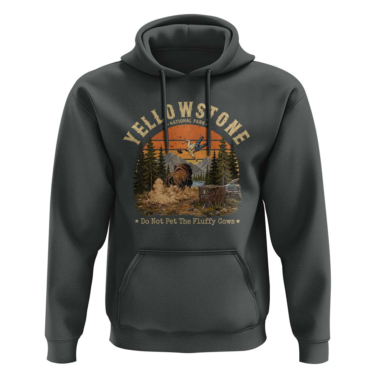 Yellowstone Do Not Pet The Fluffy Cows Hoodie Funny Bison Meme Wildlife Lover Gift
