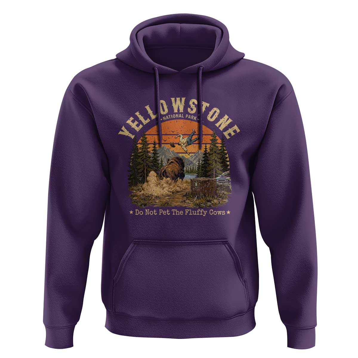 Yellowstone Do Not Pet The Fluffy Cows Hoodie Funny Bison Meme Wildlife Lover Gift